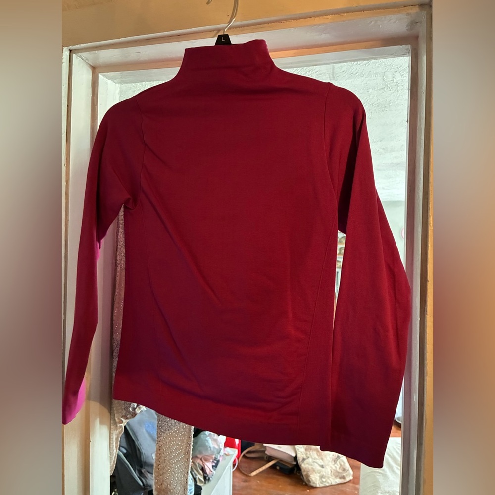 Women’s Long-Sleeve Pink/Purple Turtleneck Top
